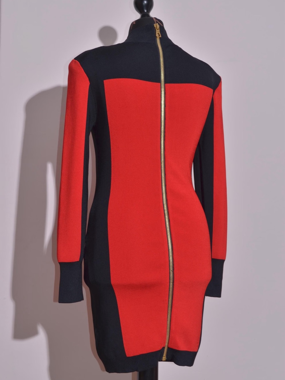 Colorblock Red Balmain Dress & d - Picture 4 of 7